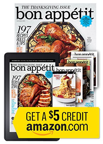 Bon Appetit All Access + $5 Amazon Credit and Six Digital Cookbooks