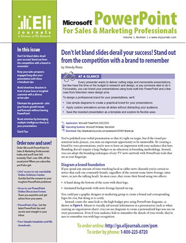 Microsoft Powerpoint for Sales and Marketing Professionals